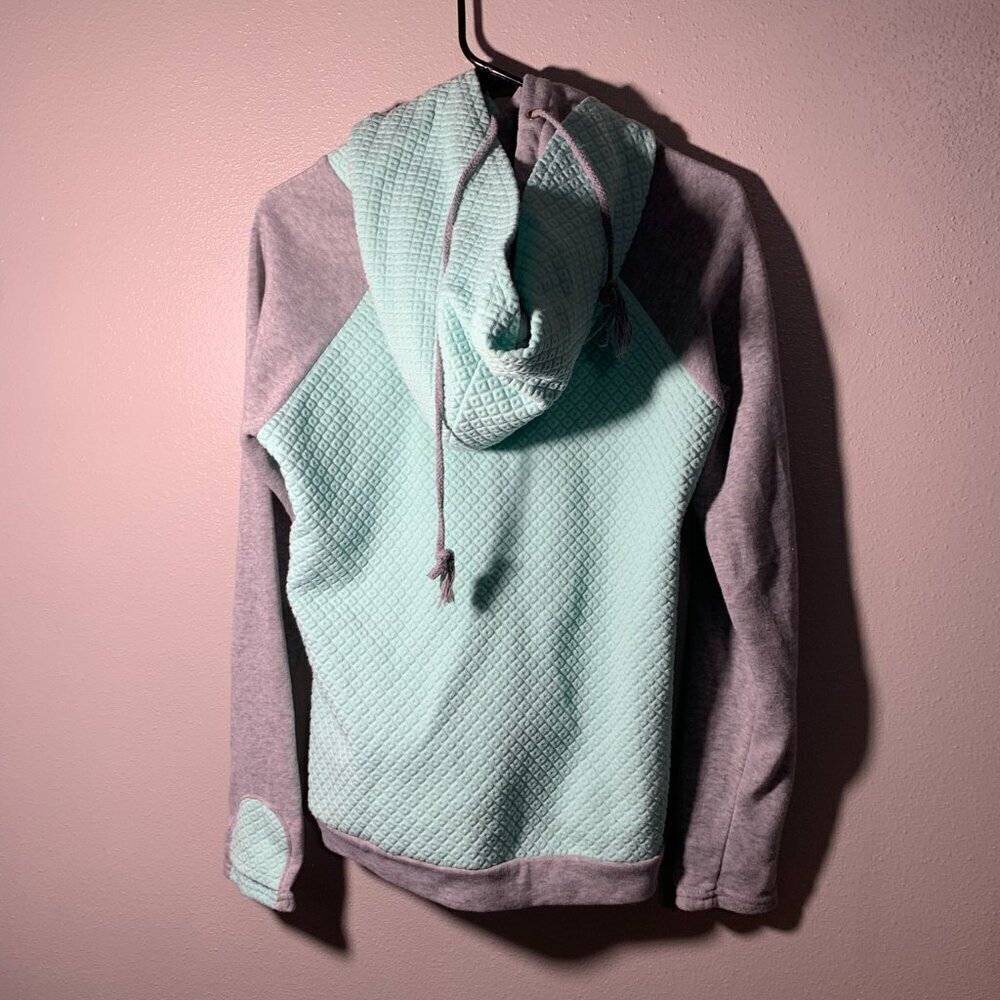 Mint & Gray hoodie - faux pocket - Picture 5 of 5